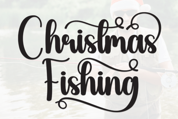 Christmas Fishing Font for Web Design