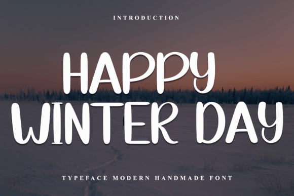 Happy Winter Day Font for Festive Design
