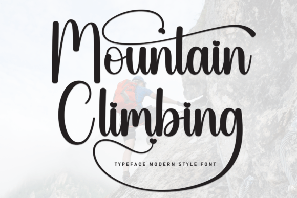 Mountain Climbing Font for Editorial Design