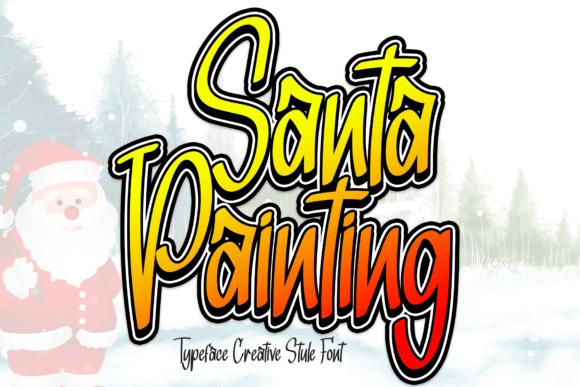 Santa Painting Font: A Handwritten Typeface for Craft Creators