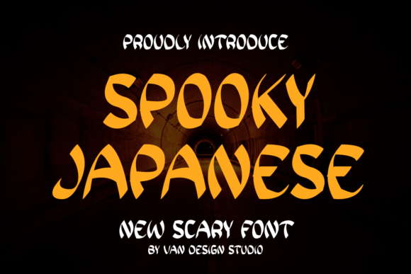 Spooky Japanese Font for Creative Projects